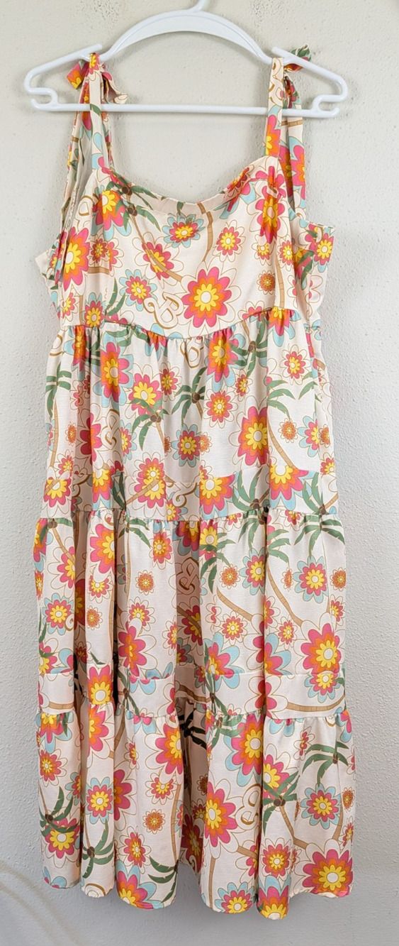 Barbie X Unique Vintage sz 4XL 22-24 Picnic Perfect Midi Dress tank floral 2521